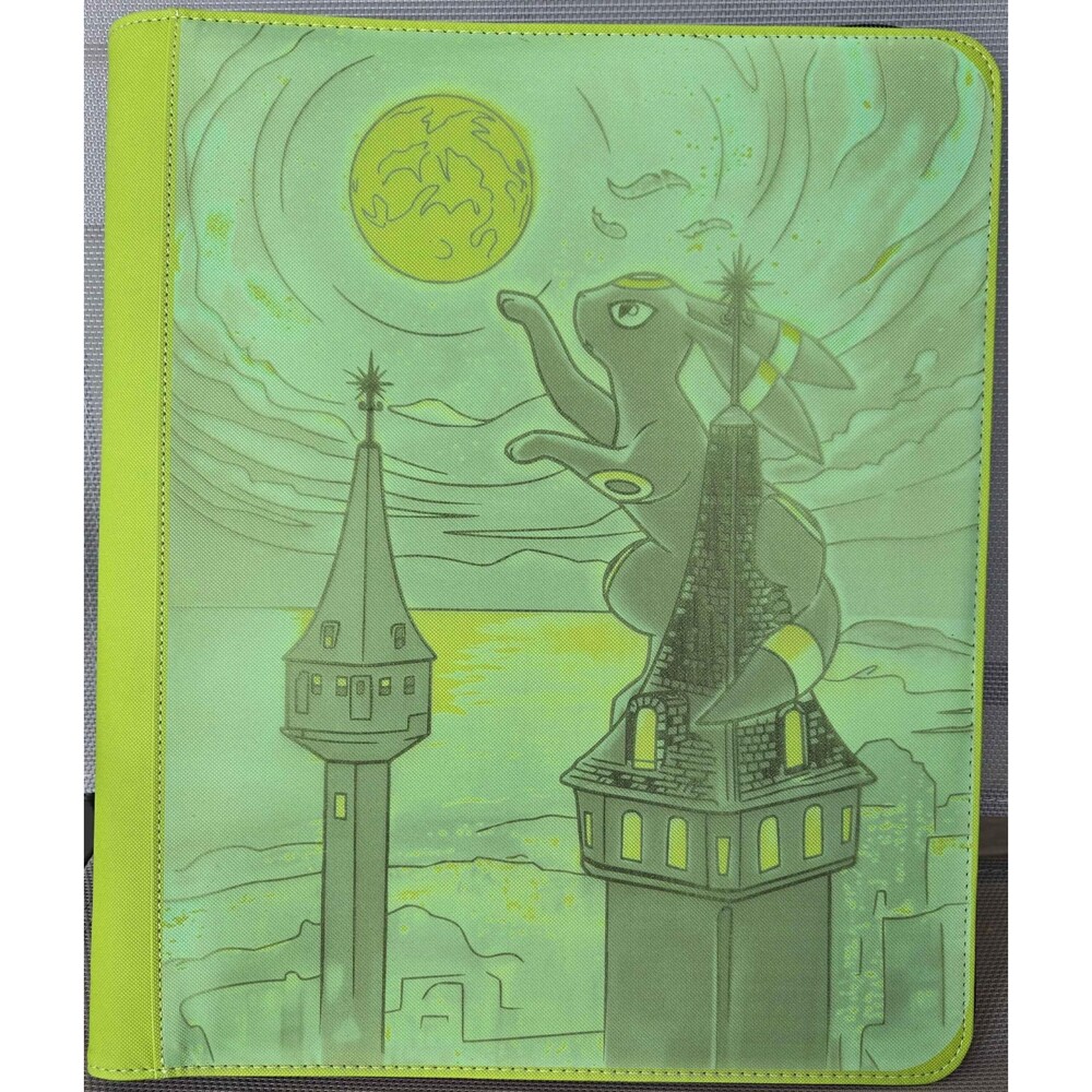 Pokemon Umbreon/Moonbreon 3x3 Green Top Loader Binder 288 Cards
